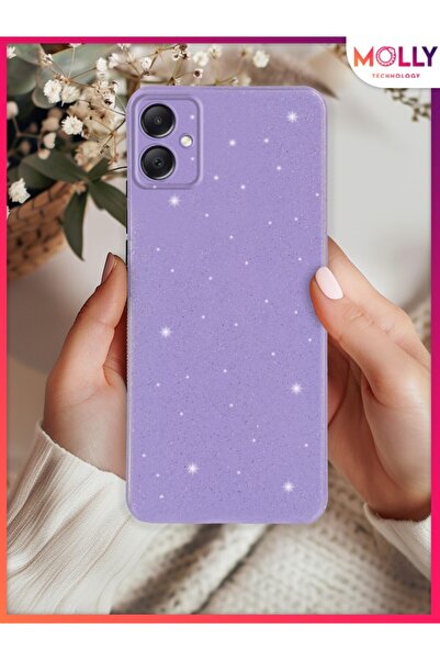 Molly Samsung Galaxy S20 FE İçin Lila Berry Simli Parlak Silikon Kılıf