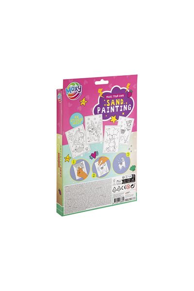 Moxy Creative DIY Sand Painting and Stickers Set, Cute Animals