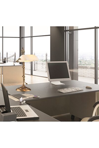 Avonni Ml-9063-whıte Eskitme Kaplama Masa Lambası E27 Metal Cam 30x20cm