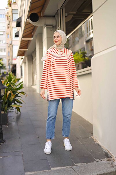 Lamazi Veil Lace Collar 100% Cotton Women's Tunic - Daily Use