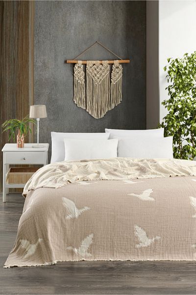 Lorenzella Double Muslin Bedspread - 100% Cotton