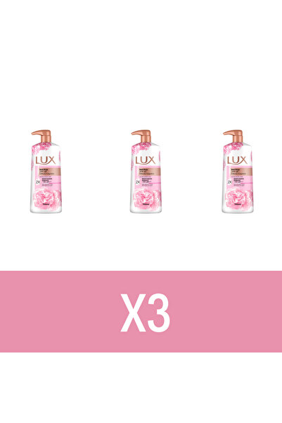 LUX غسول الجسم برائحة الورد الناعم مع 2 من خلاصة الترطيب، 700 مل × 3