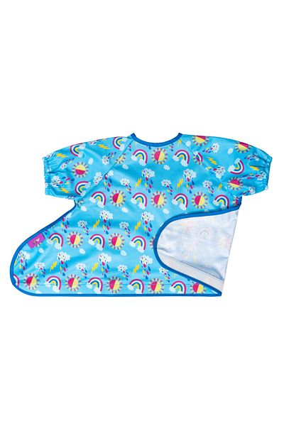 Tidy Tot Short-sleeved bib - Fluffy clouds