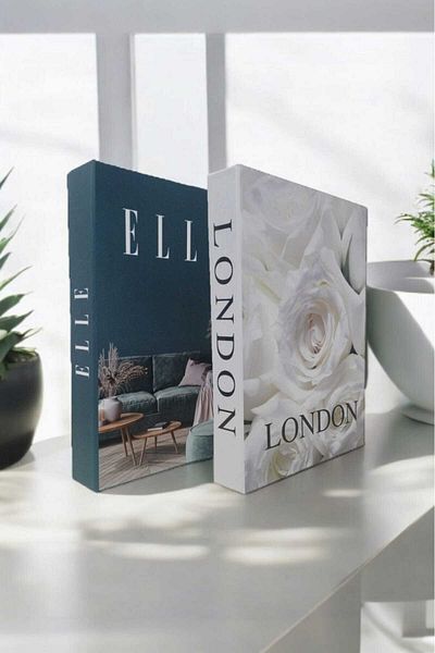 BayCazip Decorative Book Look Box Set of 2 Decorative Book Looking Box