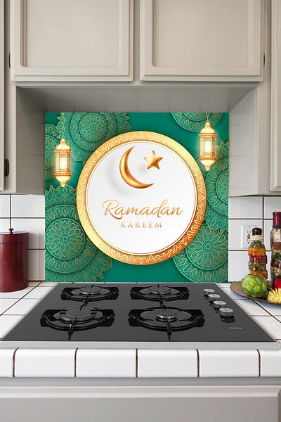 Tilki Dünyası Ramadan Themed Self Adhesive Kitchen Stove Back Foil - 24