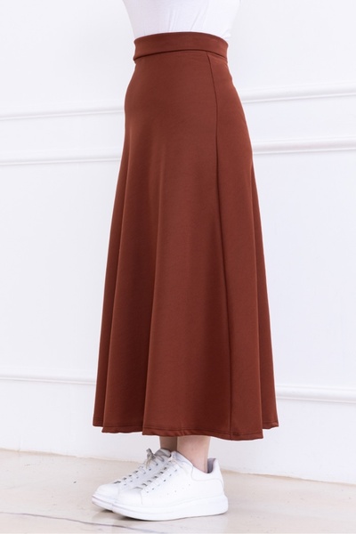 Bestenur Senar Çan Skirt 1358 - Brown