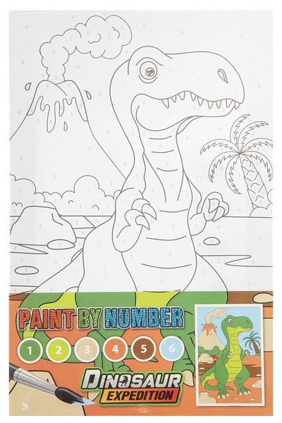 GRAFİX Paint by numbers - Cheerful dinosaur