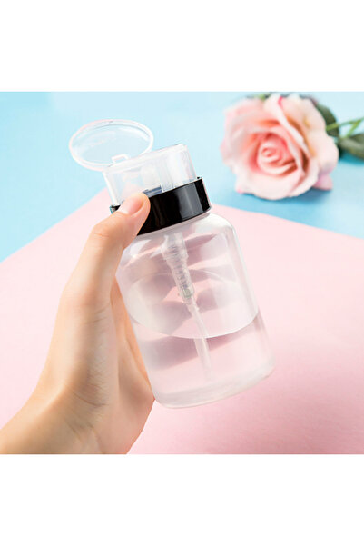 Beauty Box 1 Adet Kaliteli ve Hijyenik Kullanımı Kolay Pompalı Boş Aseton Şiş...