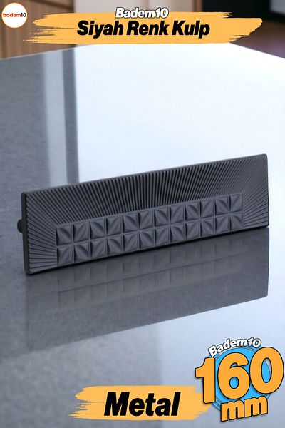 Badem10 Kayi Mâner Negru Metal 160 Mm -16 Cm Mobilier Bucătărie Sertar Dulap Dulap Ușă Mânere Mâner