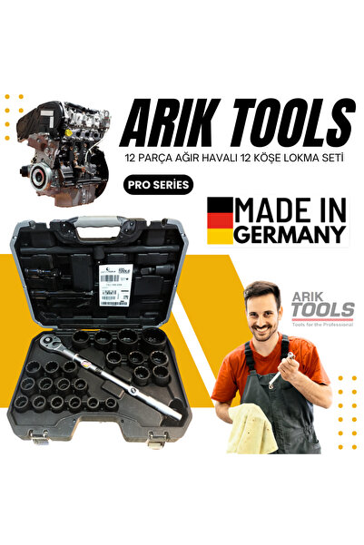 ARIKTOOLS 12 PARÇA 12 KÖŞE AĞIR LOKMA SETİ ALMAN MALI
