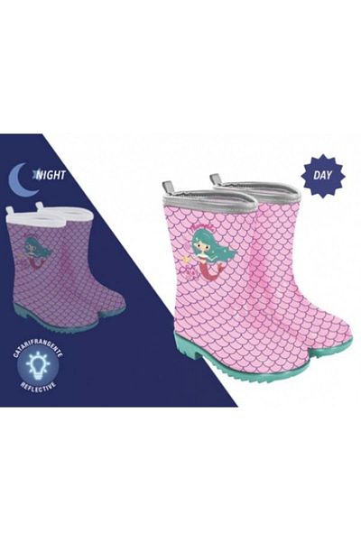 Perletti Sirena rubber boots with reflective edge - sizes 28 29 Perletti