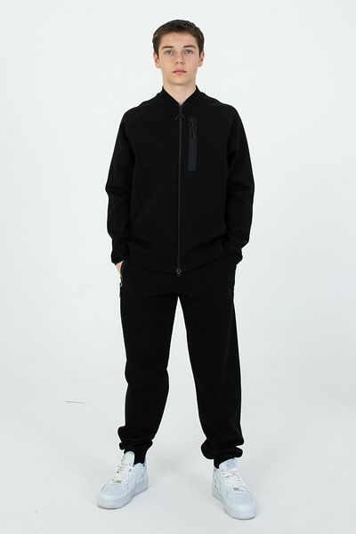 Black One Σετ αθλητικής φόρμας για κορίτσι/αγόρι με ρυθμιζόμενο φερμουάρ μέσης