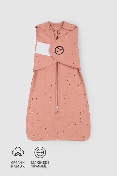 Little Gusto Cloak Sleeping Bag 0-6 Months Cosmos Pink Organic Cotton