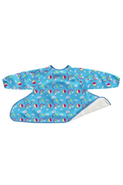 Tidy Tot Long sleeve bib - Fluffy clouds