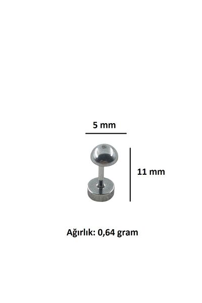Siya Silver 316l الجراحية الصلب الكرة اللولبية رئيس للجنسين الغضروف الزنمة ثقب-1 قطعة