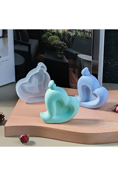 AnkaHobiMarket Kalp Şekilli Mum Silikon Kalıp (S830)