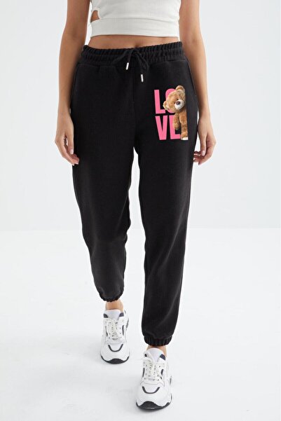 RPT MODA ΦΟΡΜΑ JOGGER ΜΕ ΕΛΑΣΤΙΚΕΣ ΤΣΕΠΕΣ LOVE TEDDY ΕΚΠΤΩΜΕΝΗ ΦΟΡΜΑ JOGGER