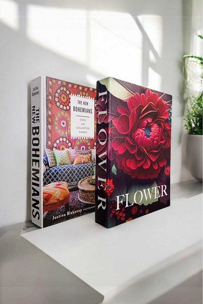 BayCazip Decorative Book Look Box Set of 2 Decorative Book Looking Box
