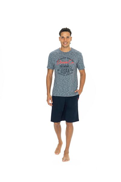 U.S. Polo Assn. Πόλο Ασν. Ανδρικό σετ σορτς Navy Blue Melange