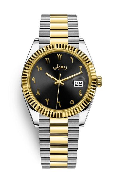 Rivoly A Modern Men's Watch With Arabic Numerals And A Stainless Steel Date