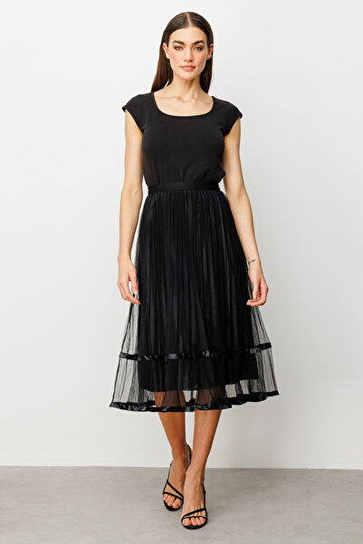 Ekol Etek Ucu İnci Süslü Etek