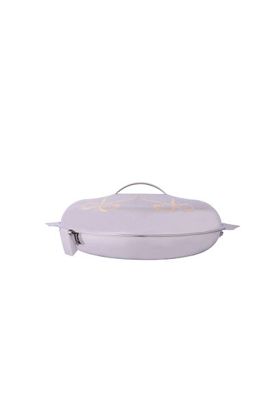 ALSAIF Inner Stainless Steel Casserole, Insulated Hot Pot, Keep Food Hot & Fresh, 36 Liter, Silver/gold