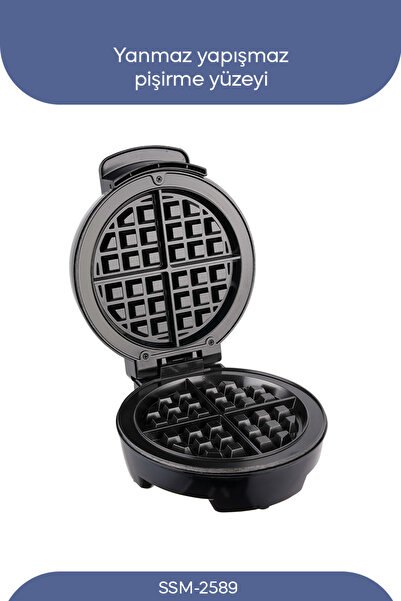 Sinbo Ssm-2589 Belçika Waffle Makinesi, Yapışmaz Kaplama 1000 Watt