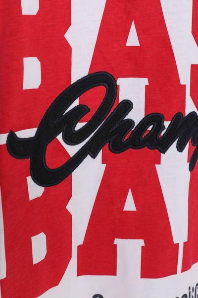 Quzu White Color Thick Text Printed T-Shirt