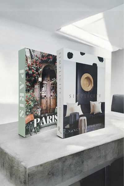 BayCazip Decorative Book Look Box Set of 2 Decorative Book Looking Box