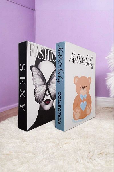 BayCazip Decorative Book Look Box Set of 2 Decorative Book Looking Box