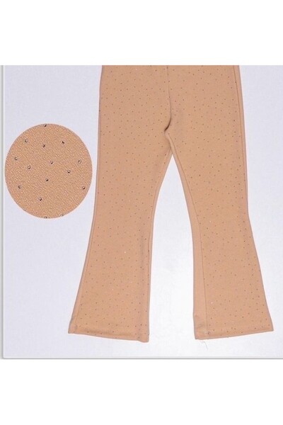 xjoy kids XJOY 140-02-25 TAŞLI LASTİKLİ BEL KIZ PANTOLON 4-14 YAŞ