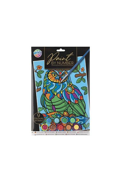 Moxy Creative set Paint by numbers, cardboard, A4, owl