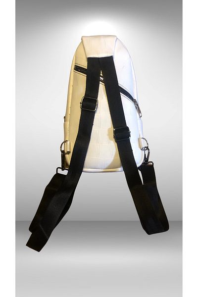BY SCK Unisex Bone White Genuine Real Leather Bag - New Season - Handcrafted