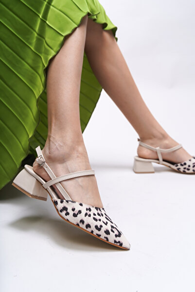 Riccon Relthaela 0012021   Skin Leopard Patterned Women's Heeled Shoes