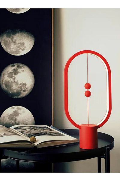 Taimi Smart USB Warm Light Lamp, Magnetic Suspension Switch-Red