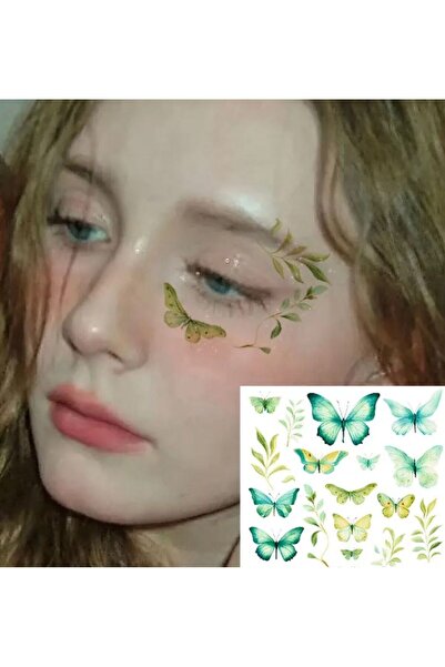 SUNA 3D MİNİMAL KELEBEKLER GEÇİÇİ DÖVME SUYA DAYANIKLI