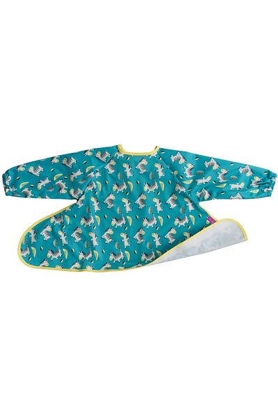 Tidy Tot Long Sleeve Bib - Happy Zebras