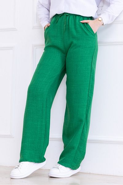 Bestenur Abel Wide Leg Pocket Ayrobin Trousers 1352 - Green