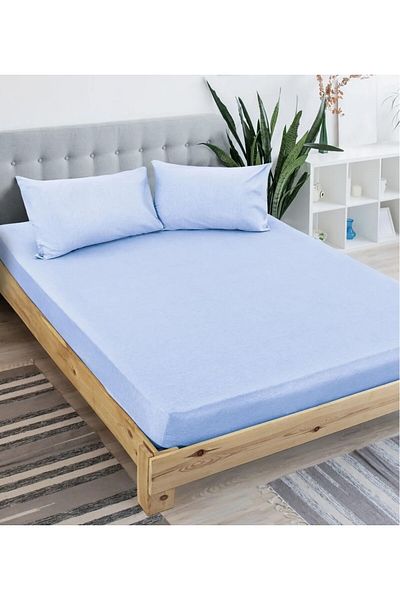 ETE HOMETEX Double Cotton Fitted Sheet Set 180X200X30Cm