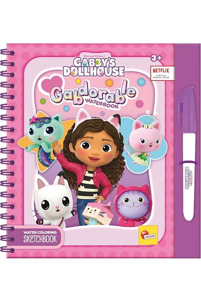 Lisciani Waterbook: Carte de colorat Gabby's Dollhouse