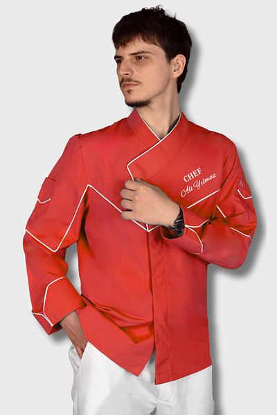 Üniformanya Costum de bucătar - cu cadou cu nume, jachetă și haine de bucătar, uniformă de bucătar