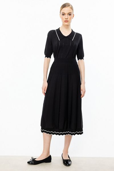 ON Fusta cu model Midi Negru-59328