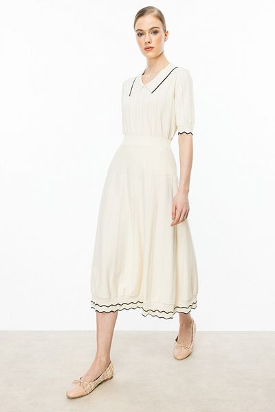 ON Fusta cu model Midi Crem-59328