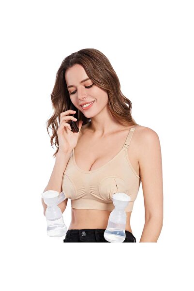 Bufnitel 2 In 1 Bra - Breastfeeding And Breast Pump Support (BEJ)