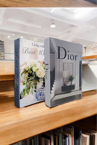 BayCazip Decorative Book Look Box Set of 2 Decorative Book Looking Box
