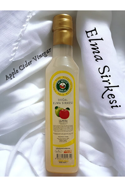 Üç Meyve Doğal Yumuşak İçim Elma Sirkesi Doğal Fermantasyon (Tortulu) 500ml P...