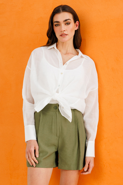 Ekol Astarsız Düğmeli Gömlek