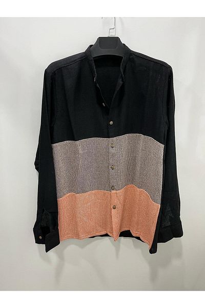 KUN SPORTSWEAR Λινό υφαντό άνετο κοστούμι γιακάς δικαστή