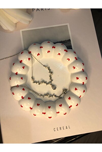 Sunglow Small Heart Decorative Jewelry Plate, Gift, Bubble Presentation Holder, Candle Holder