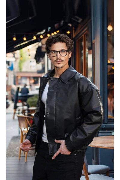 BASEL.CO Ανδρικό μπουφάν Loose Fit / Oversize